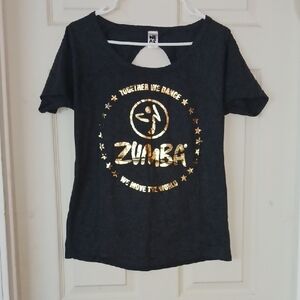 Zumba Black and Gold Graphic Tee